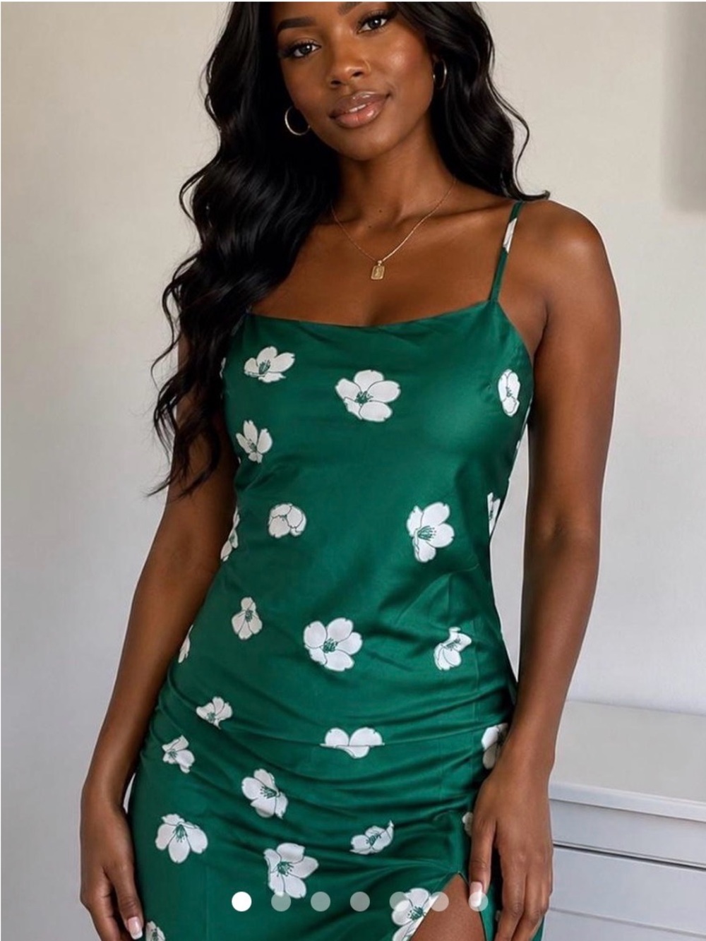 Princess Polly Green Floral Mini Dress